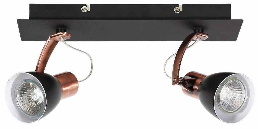 Plafoniera Candellux Markus 2xGU10 nero rame metallo