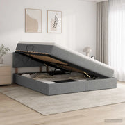 Letto con contenitore e materasso Grigio Scuro 140 x 200 cm 3458689