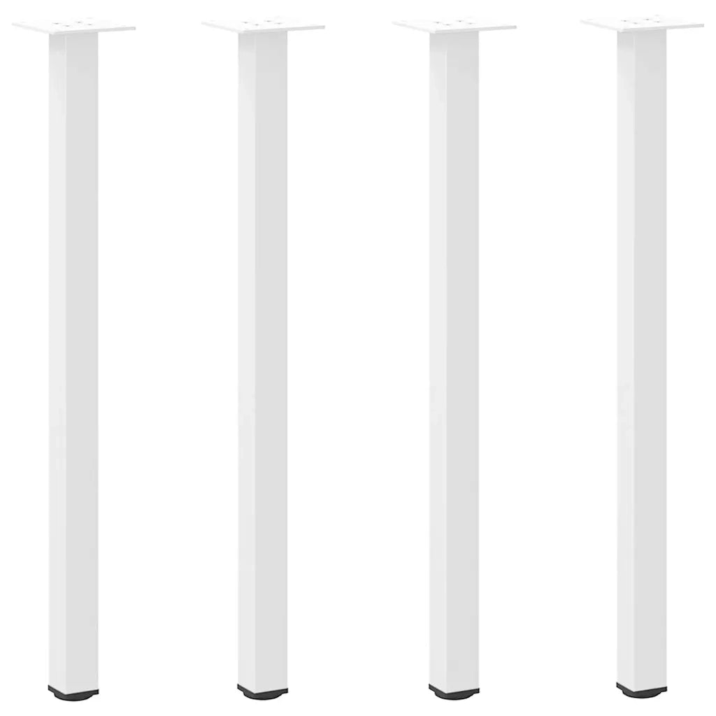 vidaXL Gambe per tavolo consolle 4 pz Bianche 72-74 cm Acciaio