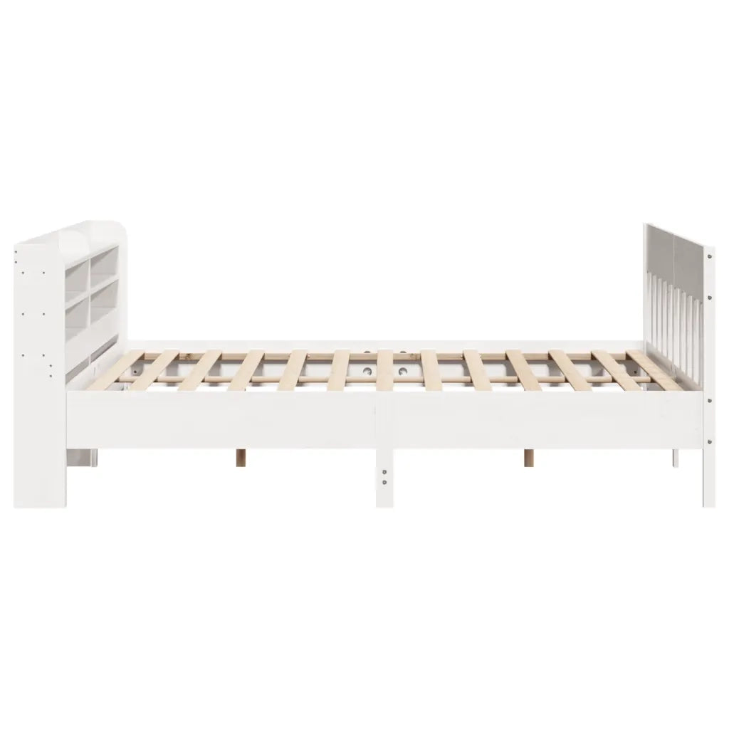 Letto senza Materasso-Struttura Letto Bianco 180x200 cm Legno Massello di Pino 925885