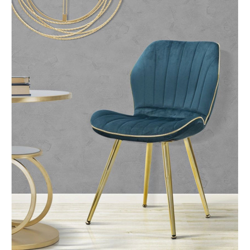 Sedia Paris Space Ottanio /gold Set 2 Pz cm 46x58x77