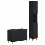 Set di Armadi da Bagno da 2 Pezzi ARNHEM Nero 3417523