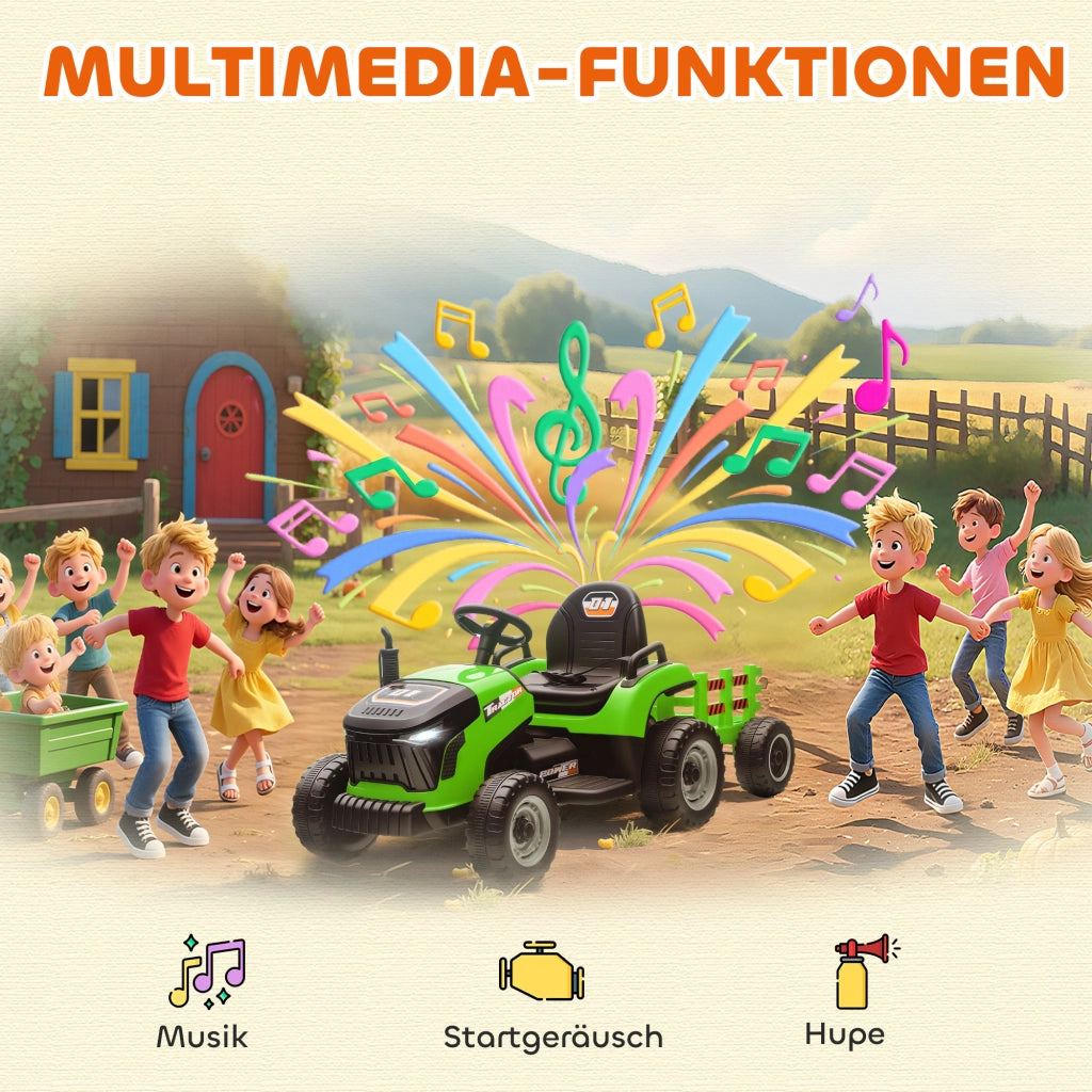 Trattore per Bambini Elettrico ¨C Zephmum ¨C Verde