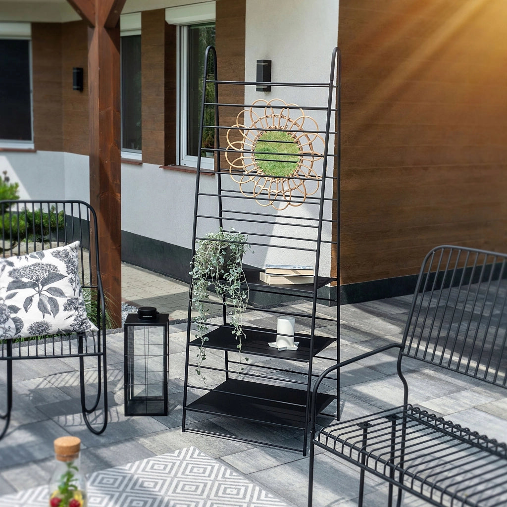 Scala da giardino KADAX per piante, supporto in metallo con ripiani, 172 cm