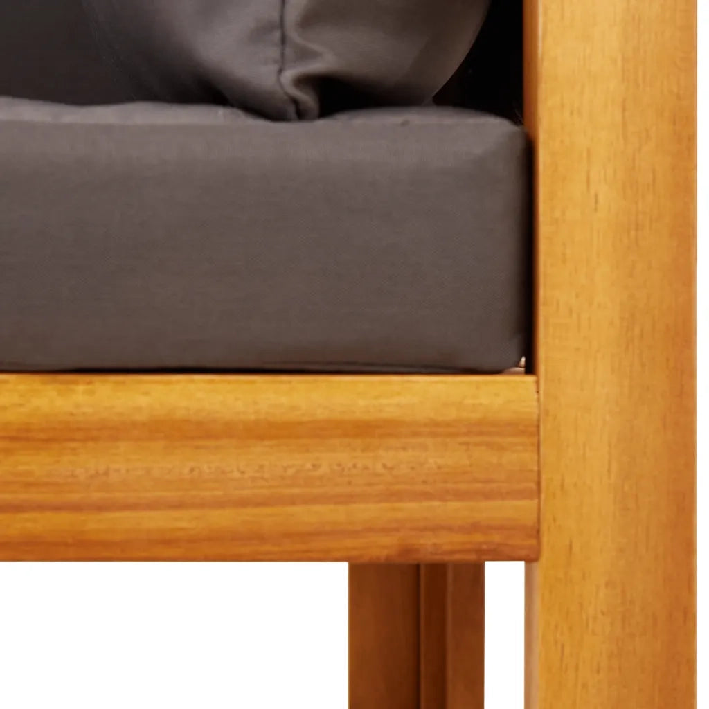 Set di divani da giardino 4 pezzi con cuscini in legno di acacia e corda 3278832
