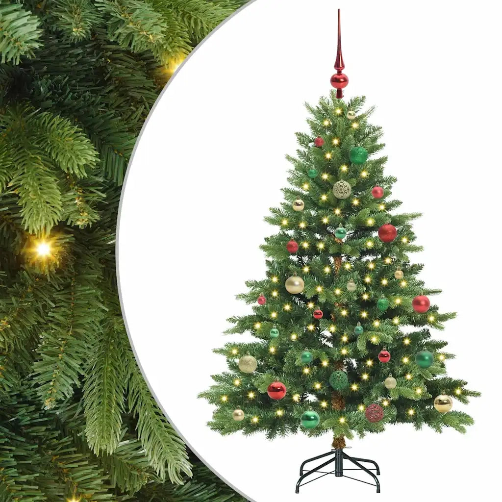 Albero di Natale artificiale con 150 LED Verde 150 cm PE e PVC 3397544