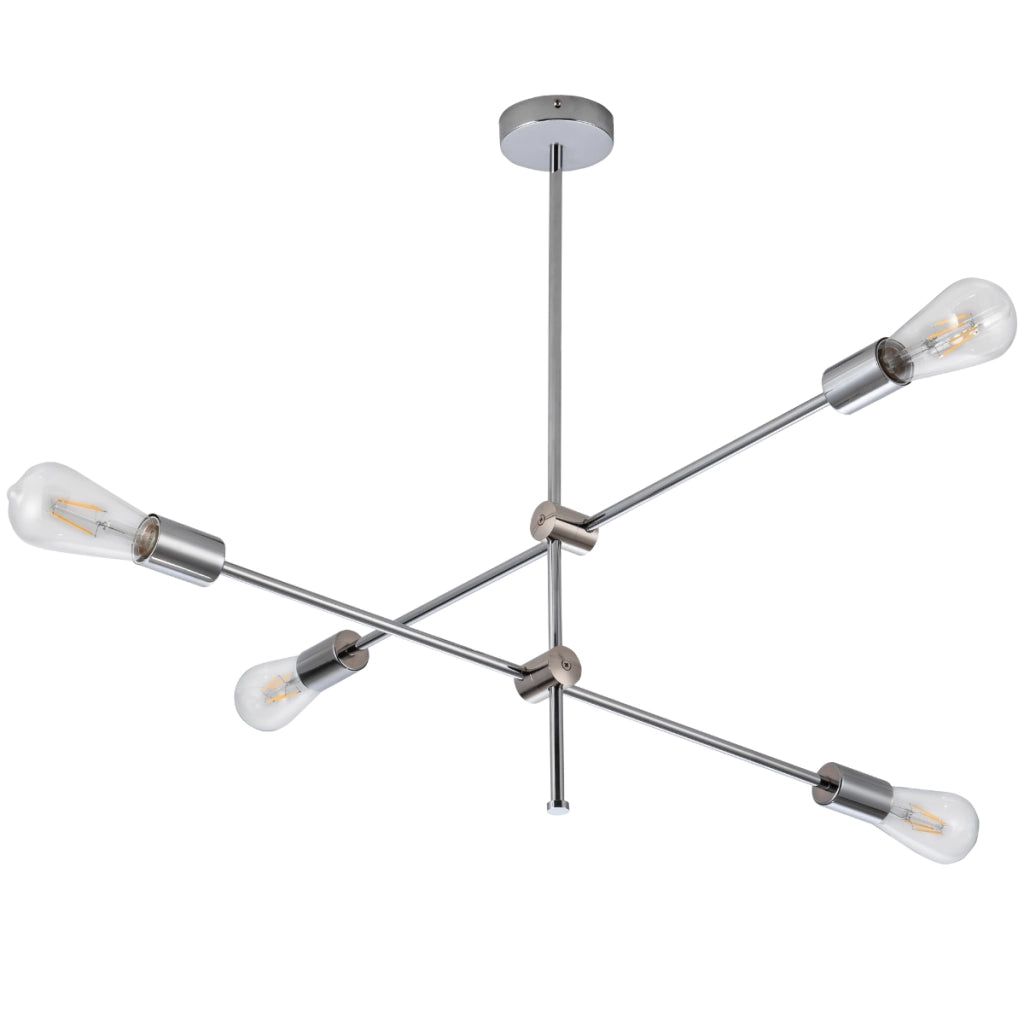 Lampada a sospensione MORA cromata 4xE27 Ø75cm Polux