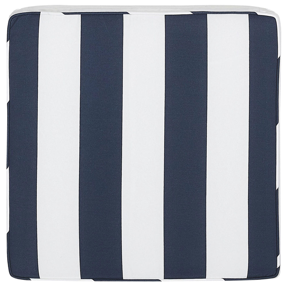 Cuscino di seduta per sedia da giardino Tessuto resistente all'acqua a righe bianche e blu navy