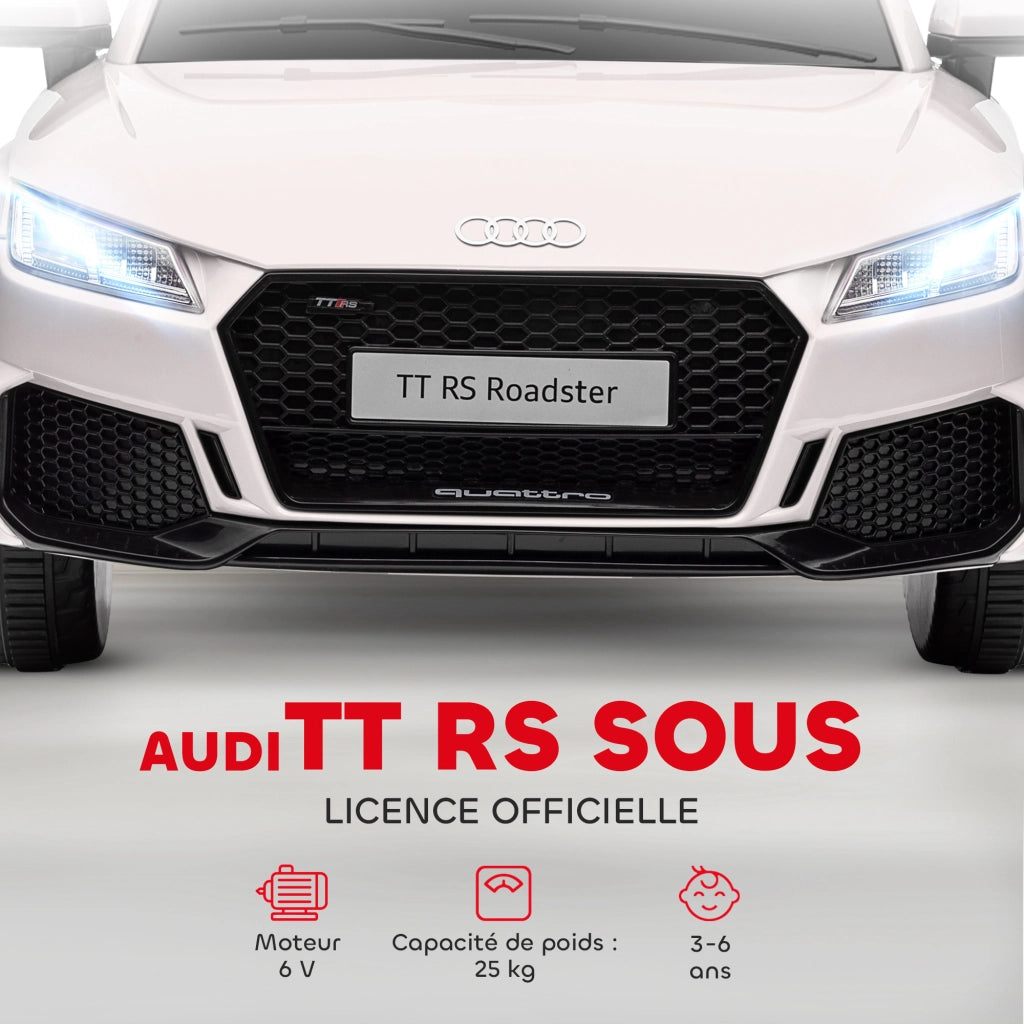 Auto elettrica per bambini Audi TT RS 12V ¨C Minimal ¨C Bianco