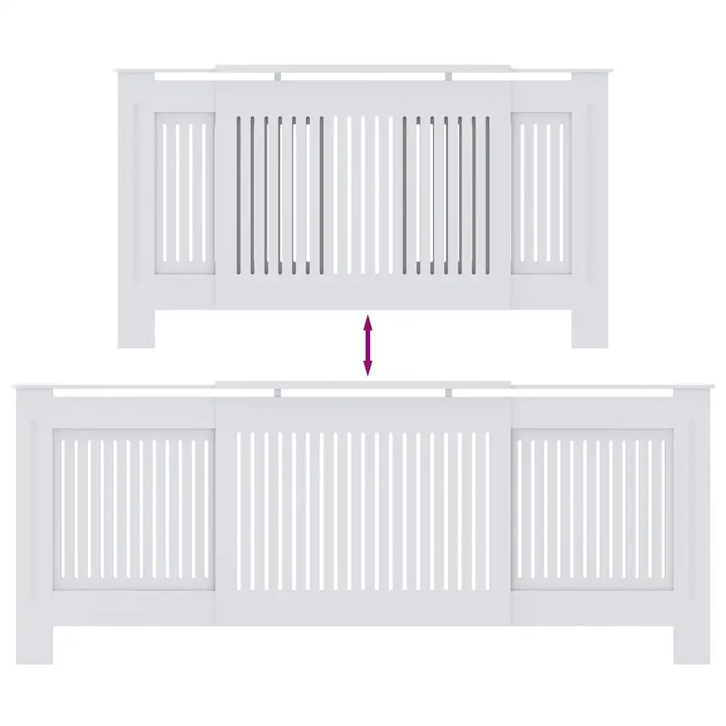 Copertura per radiatori 2 pcs Bianco 205 x 20,5 x 81,5cm 3403237
