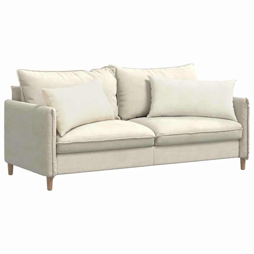 Cuscini da Divano 2 pcs Crema 80 x 40 cm Tessuto in Cords 42013722
