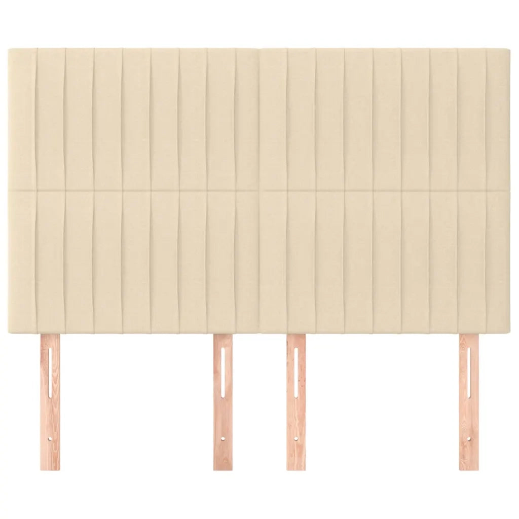 Testiera | Testata Crema 144x5x118/128 cm Tessuto