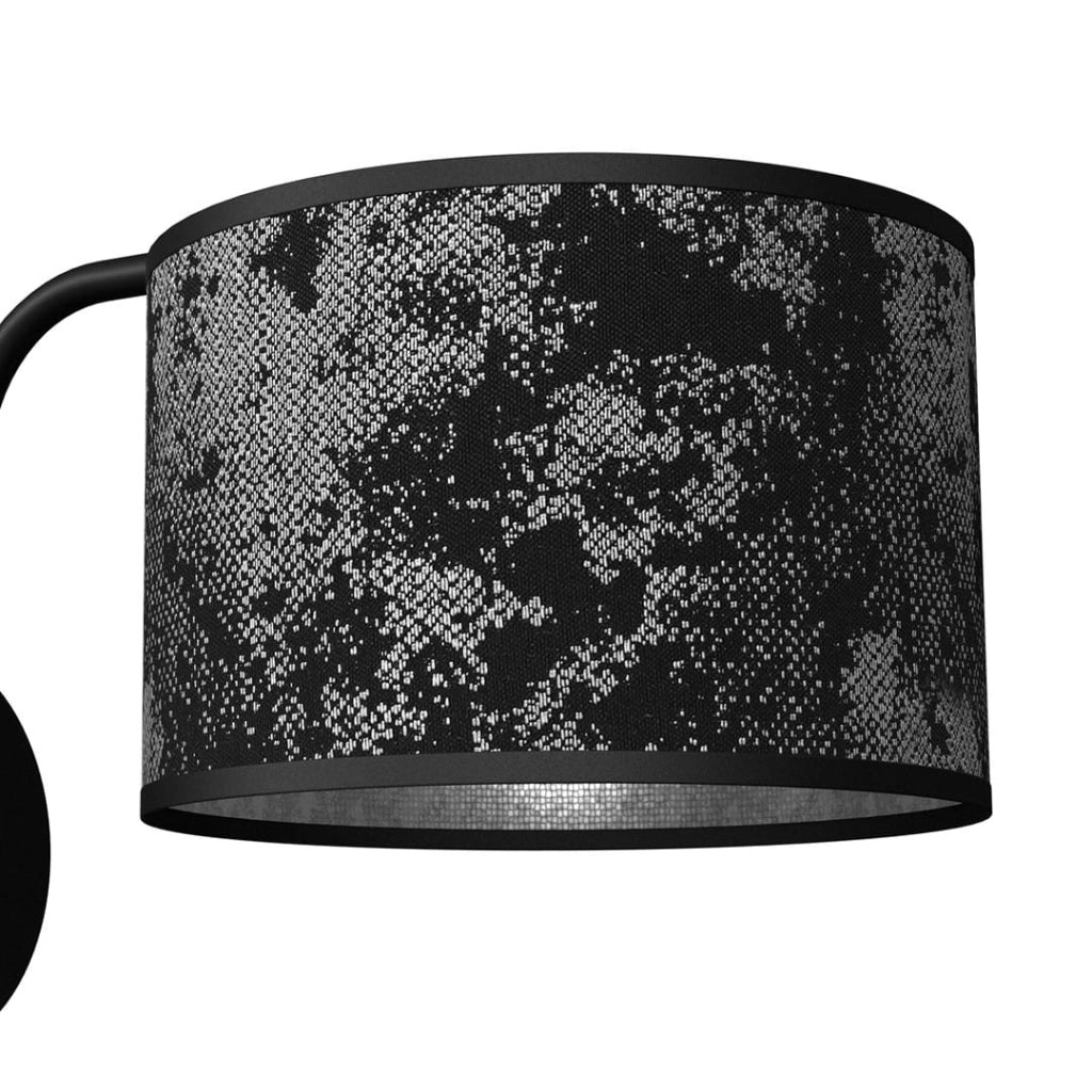Applique Satino Milagro nero/argento E27 60W MLP7323