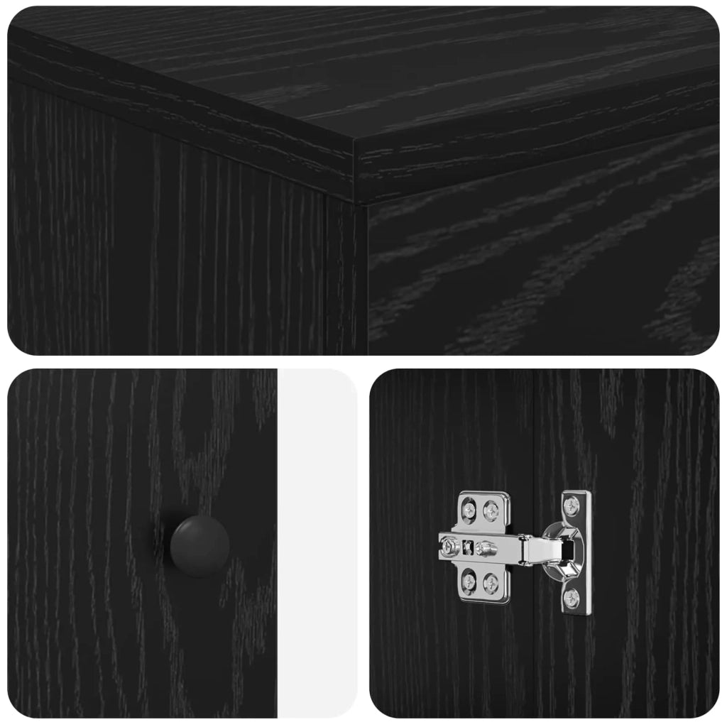 Set di mobili per il bagno Rovere Nero Legno ingegnerizzato 3404233