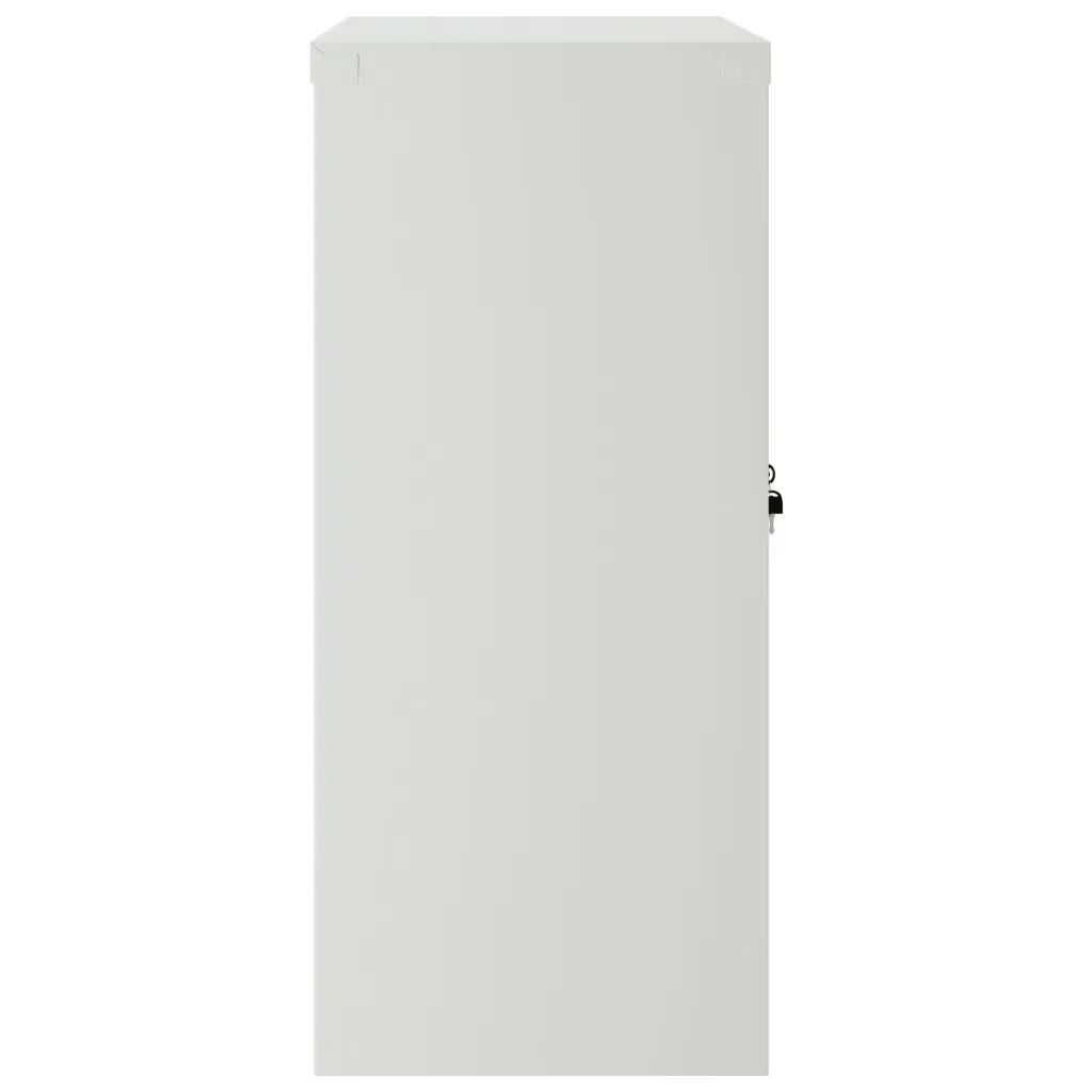 Armadio per Ufficio a 2 Ante 90 cm Grigio in Acciaio 20114