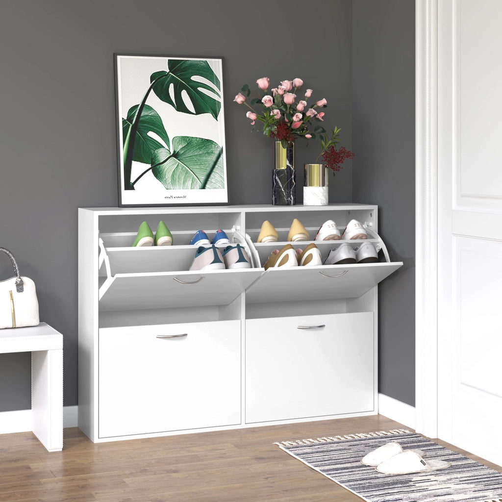 Armadio per Scarpe ¨C Minimal ¨C Bianco 120x24x81 cm