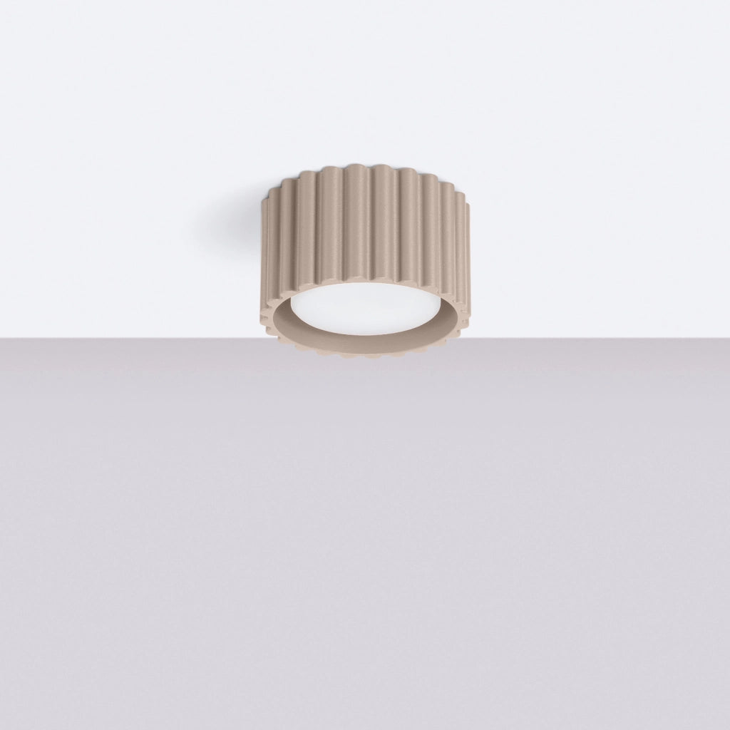 Spot soffitto moderno tondo taupe 6cm GX53 Pure Lume