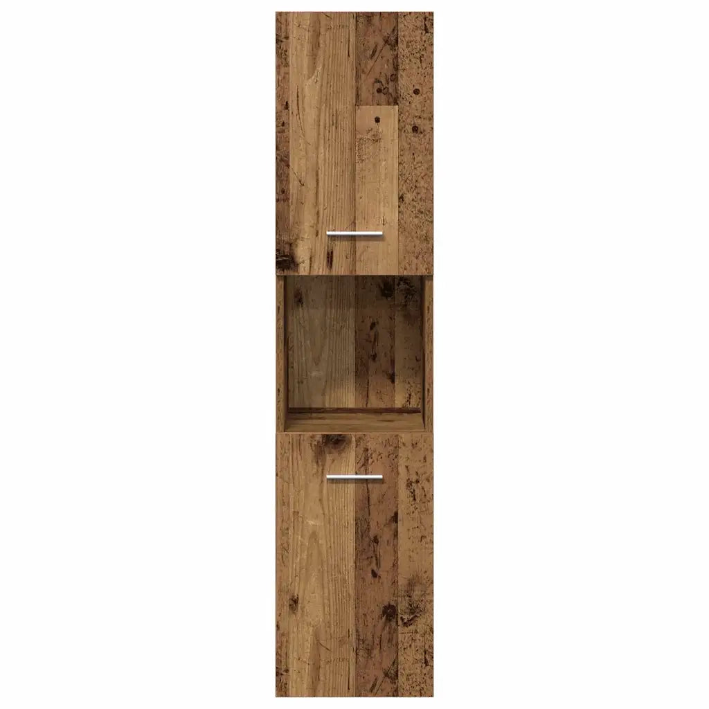 Set di mobili per il bagno con cassetto 4 pcs Legno vecchio 3332570