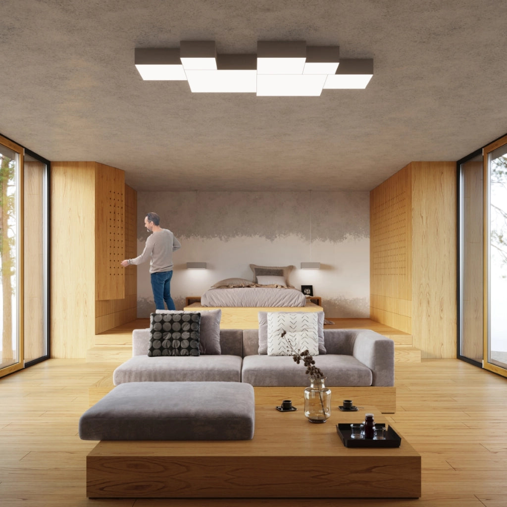 Lampada da soffitto HORUS 45 grigio