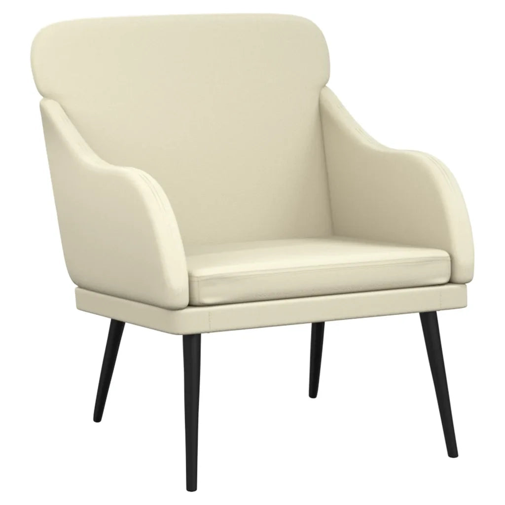 Poltrona | Sedia Relax Crema 63x76x80 cm Similpelle