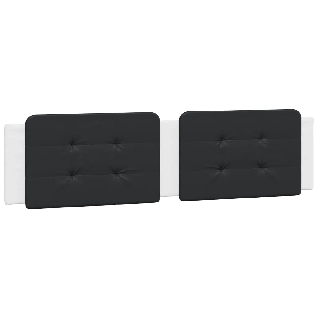 Letto con Materasso Zadar Bianco e Nero 200x200cm in Similpelle