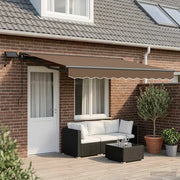 Cornice per Tenda Manuale con LED Tortora 4 × 3 m 3426098