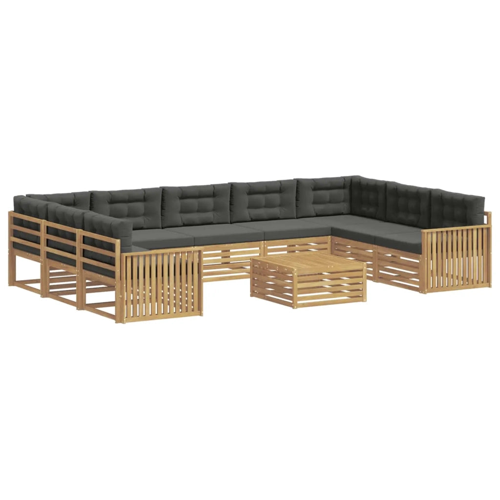 Set di divani da esterno 10 pcs Bianco e Antracite 3391192