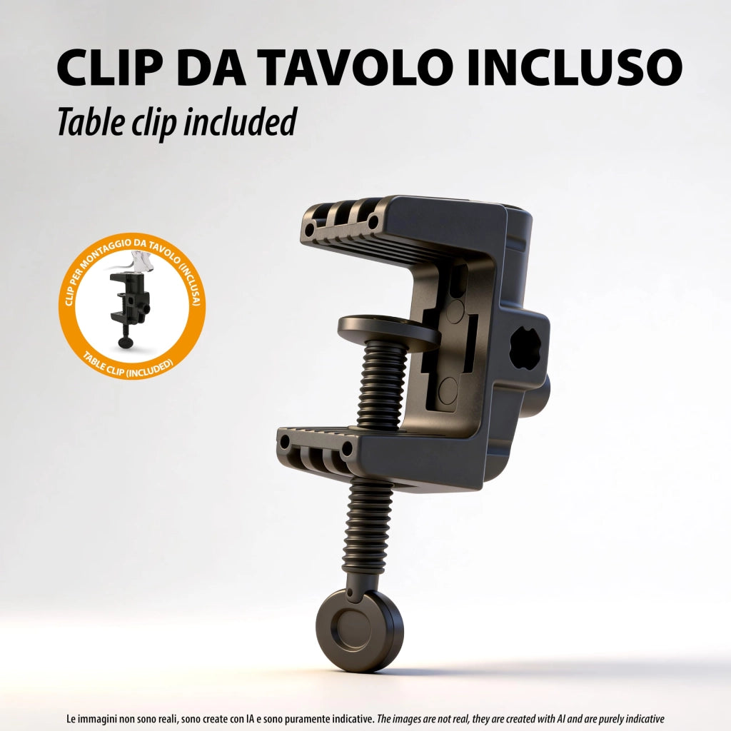 Lampada da Tavolo Velamp Charleston Xl Colore Bianco