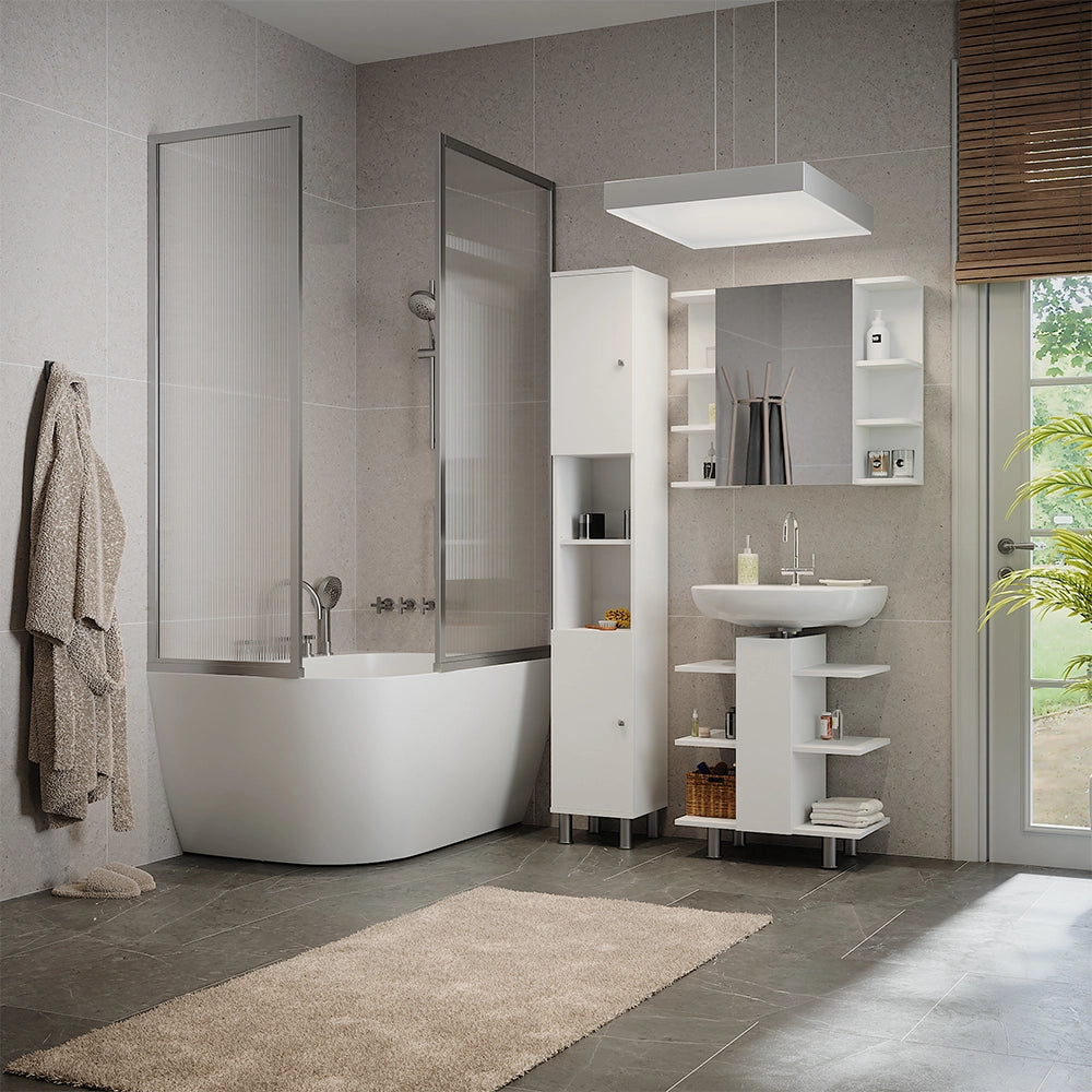 Vicco Set di mobili da bagno Bianco 3 parti