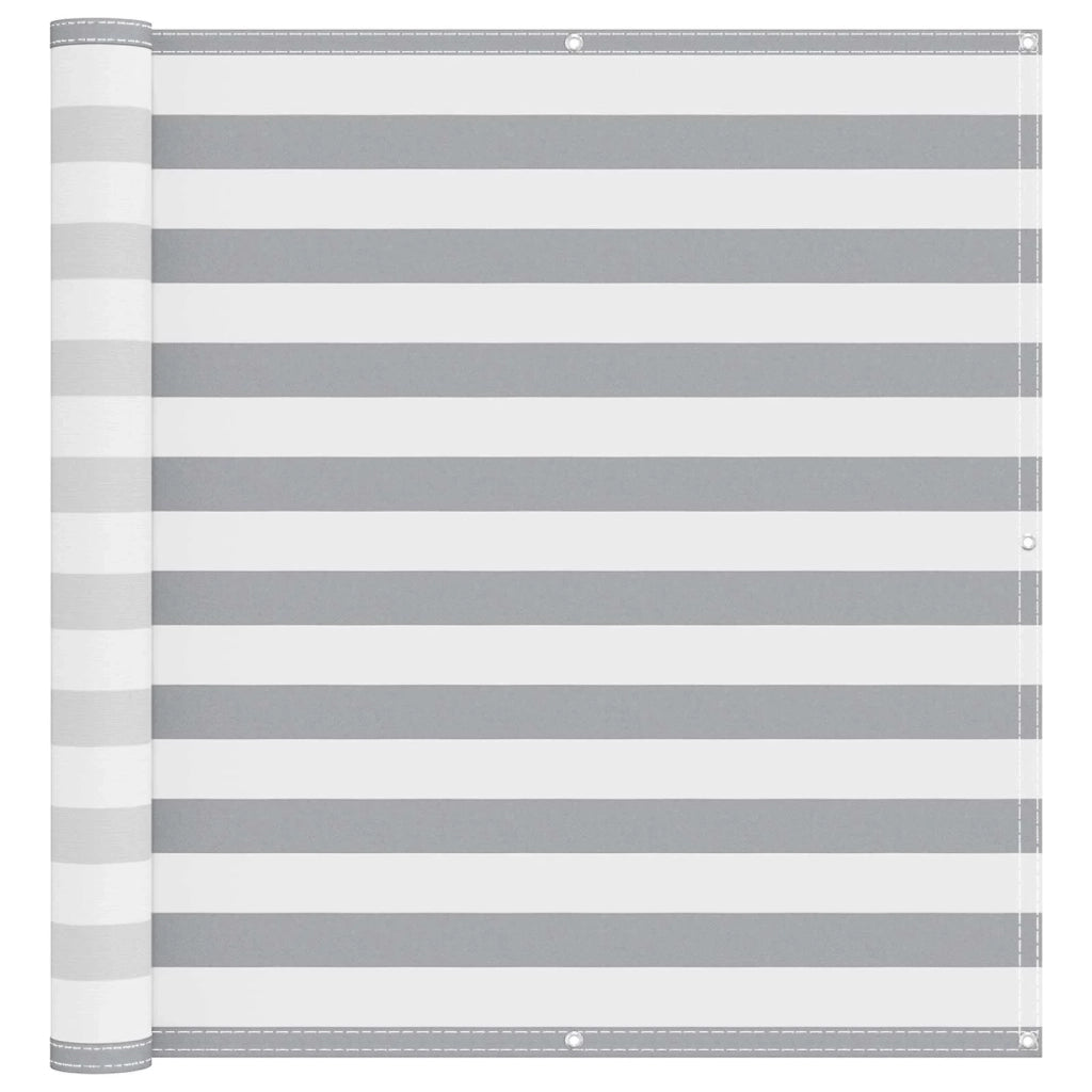 Schermo da balcone Grigio chiaro e bianco 110 x 600 cm 42030952