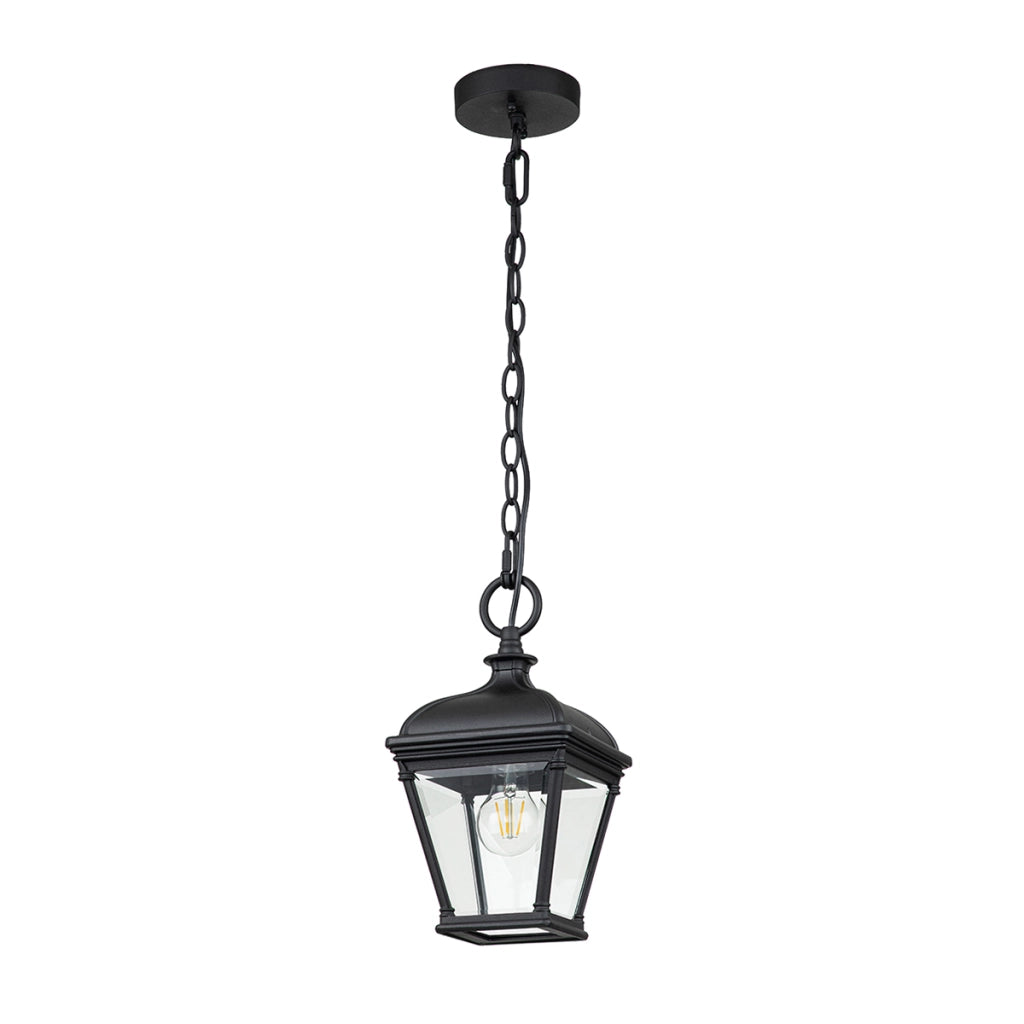 Lampada sospensione esterna classica Bayview E27 nera