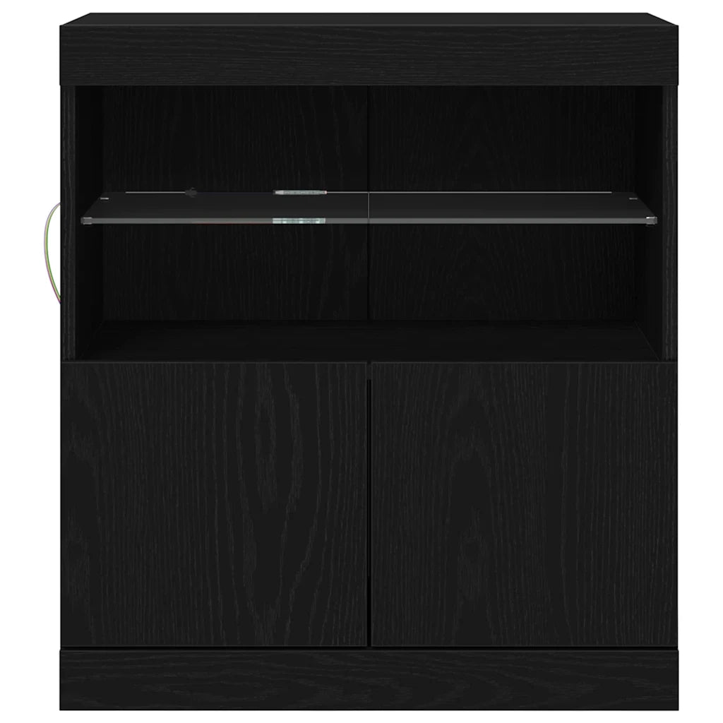 Madia LED Nero 60,5 x 37 x 67 cm Legno multistrato 863029