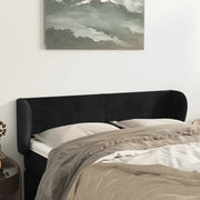 Testiera ad Orecchio Nera 147x23x78/88 cm in Velluto 3116914