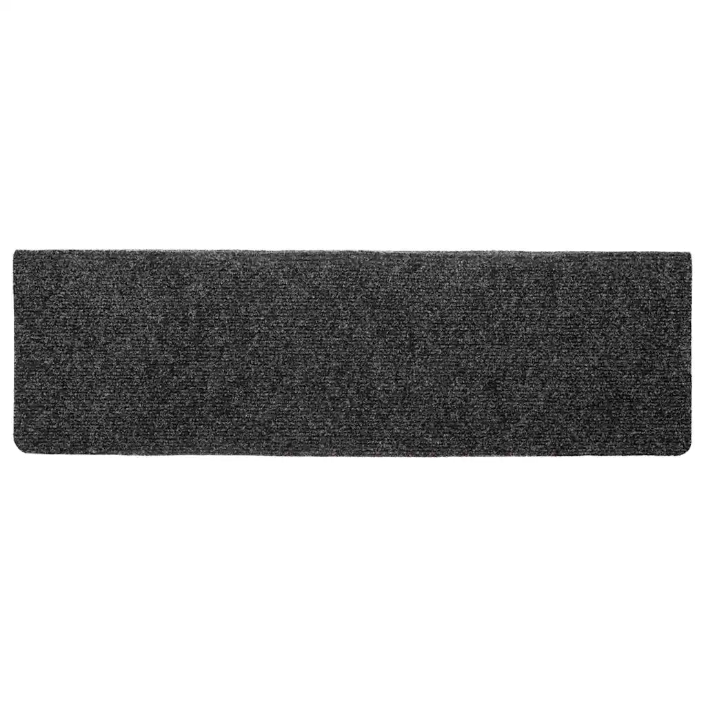 Tappetini per scale autoadesivi 20 pz 65x21x4 cm Grigio Scuro Bordo rettangolare 3365716