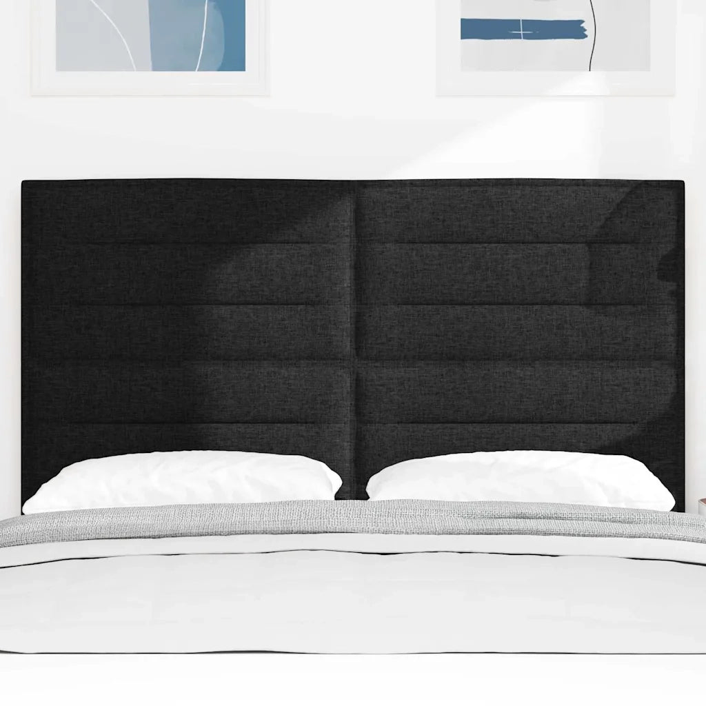 Testiera LED con strisce LED con testiera Nero 160 cm Tessuto 3338295