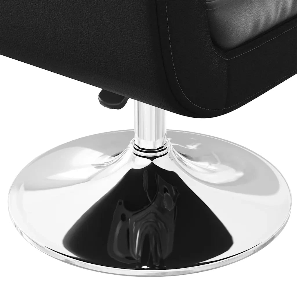 Poltrona | Sedia da Bar Nero in Similpelle