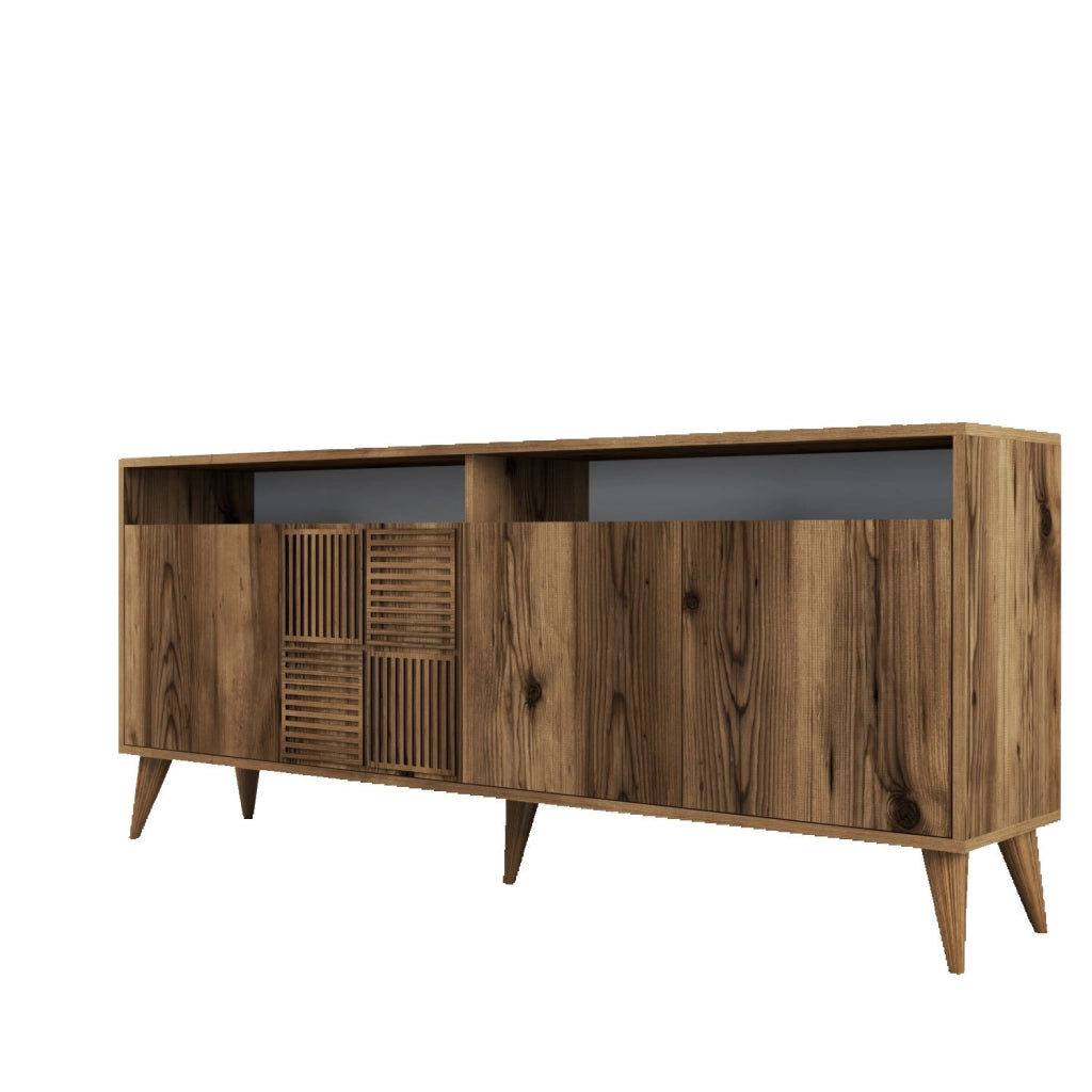 Buffet in legno "Milano" - 180 x 35 x 78 cm - Noyer