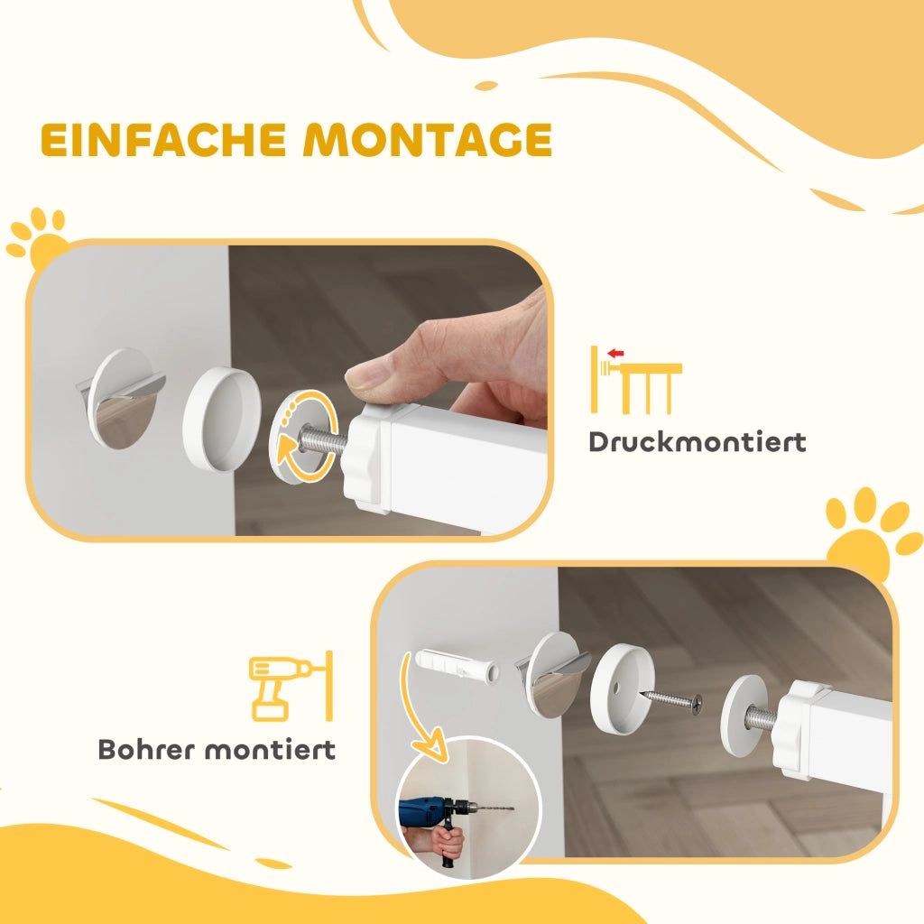 Cancello per cani ¨C Minimal ¨C 104 cm, acciaio, bianco