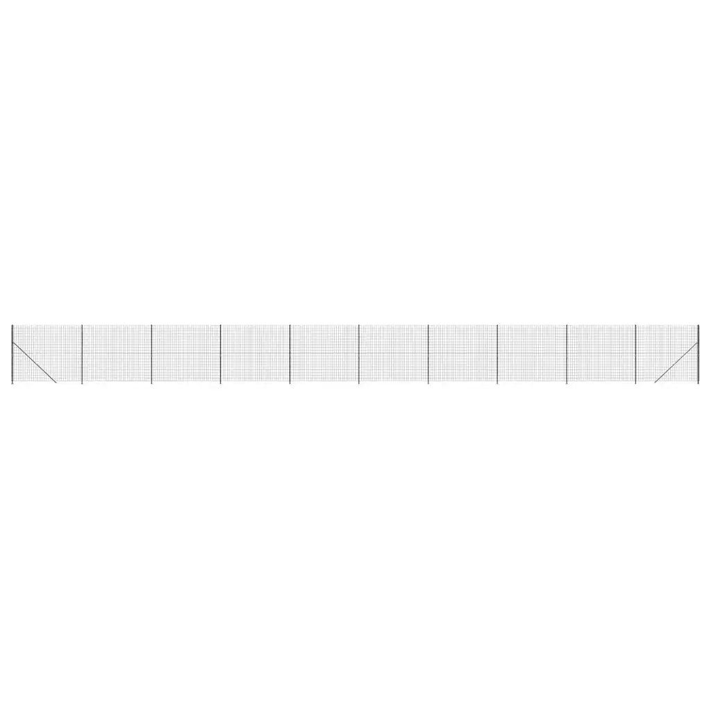 Recinzione da Giardino | Recinzione Metallica con Flangia Antracite 1,4x25 m