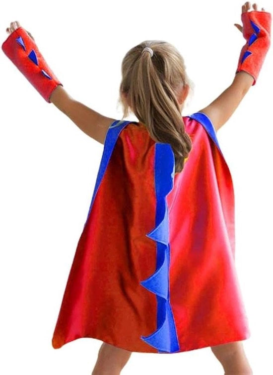 Cappuccio di Costume per Bambini - Halloween e Carnevali - Con Guanti - Adatto per 3-8 anni .