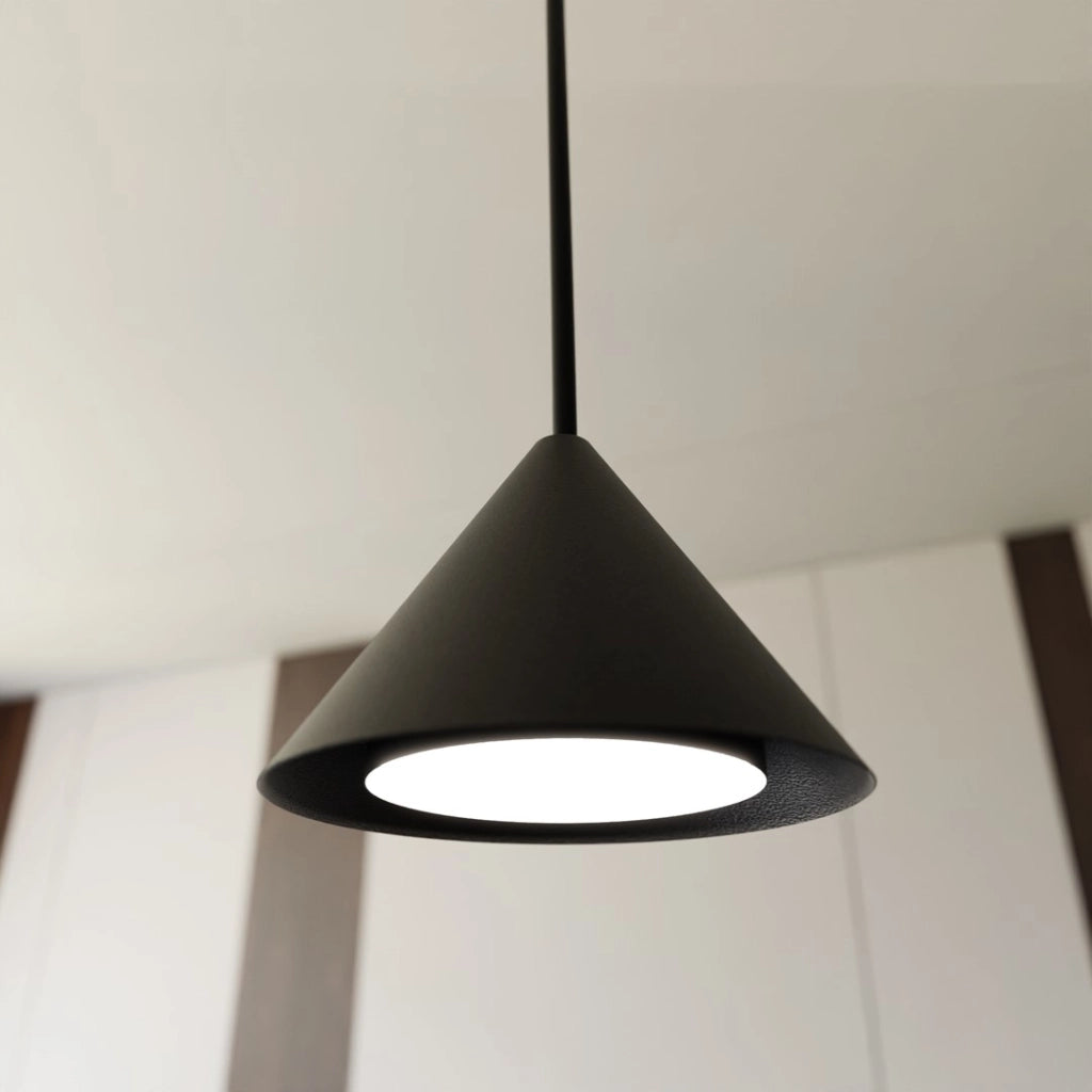 Lampada a sospensione nera conico Ø12 GX53 12W Emibig
