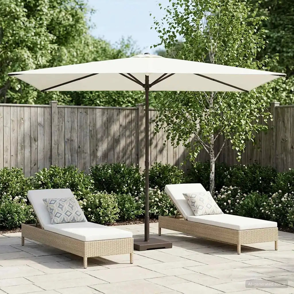 Ombrellone da giardino-Parasole da Giardino con Base 200 x 300 cm Poliestere 530678