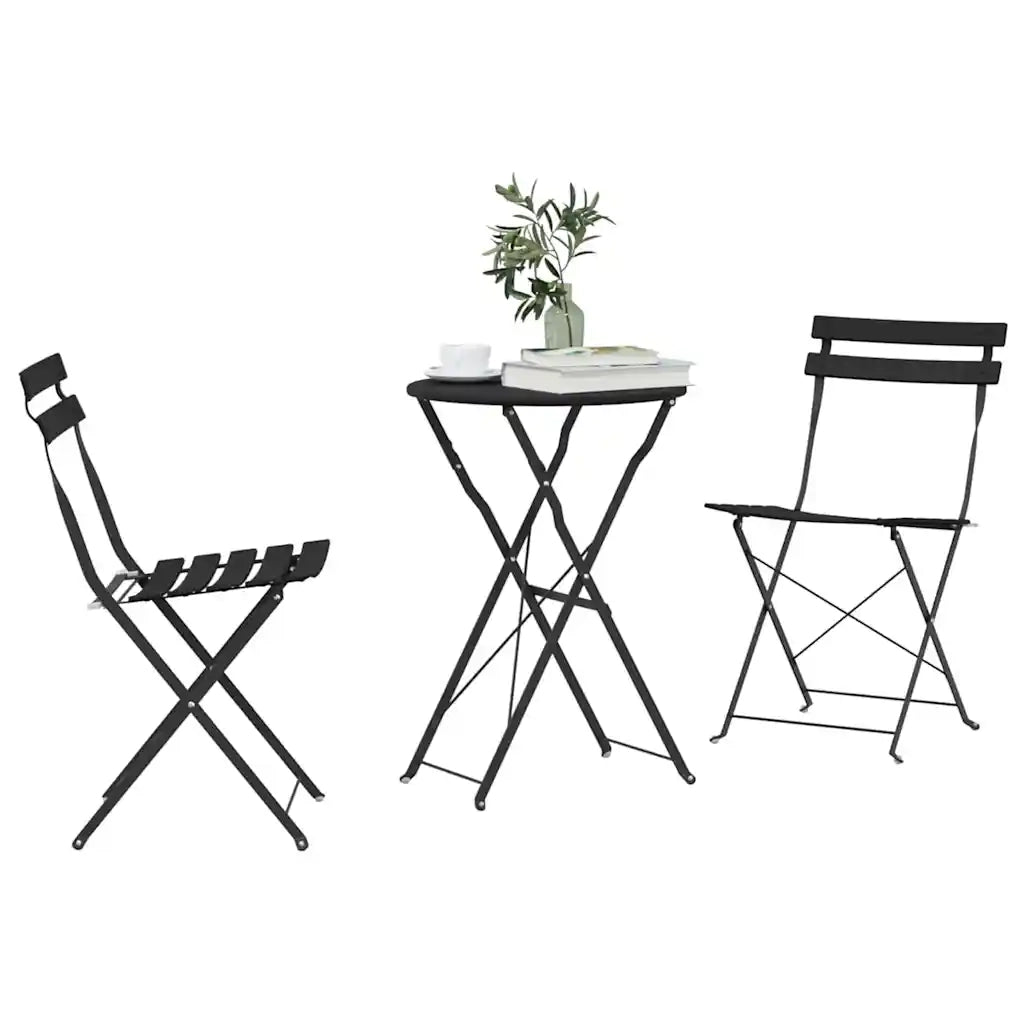 Set Bistro Pieghevole 3 pcs Antracite Acciaio 42002972