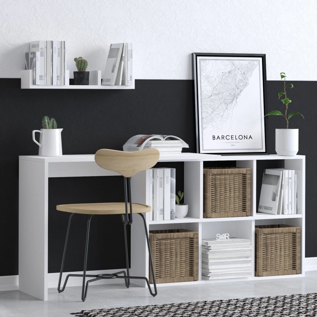 Bureau en bois "Jack" - 145 x 45 x 74 cm - Chêne bianco