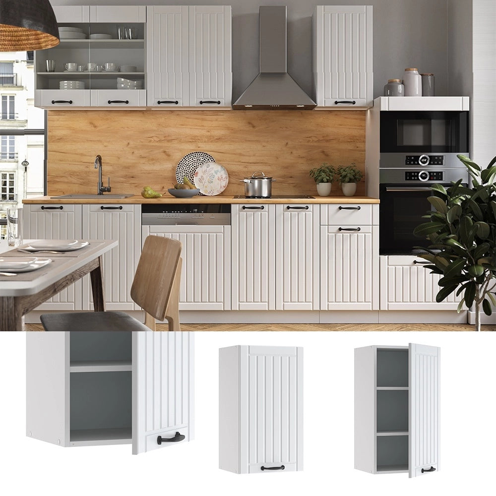 Pensile da cucina Fame-Line Bianco rustico/Bianco 40 cm Vicco