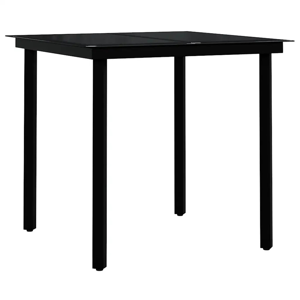 Set Mobili da Pranzo per Giardino 3 pz Nero 3099377