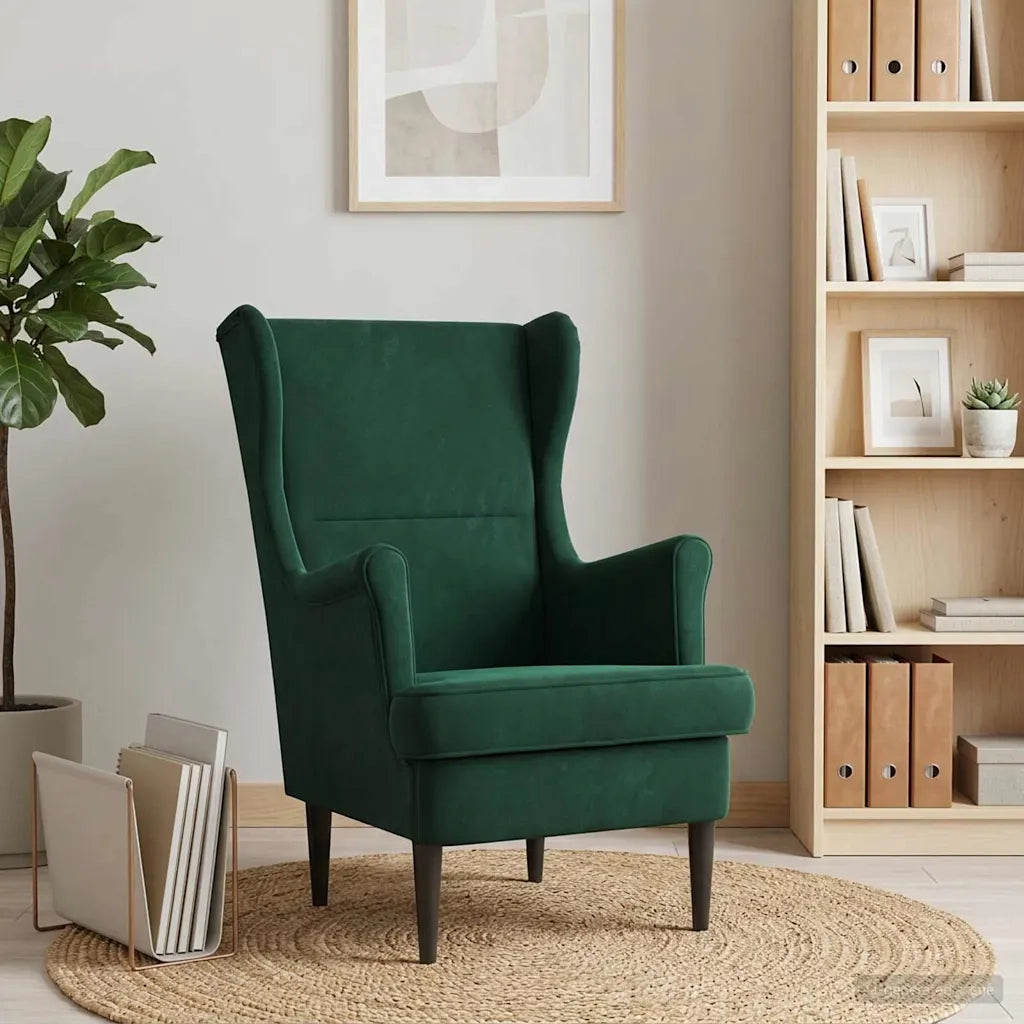 Poltrona Verde Scuro Velluto 42029865