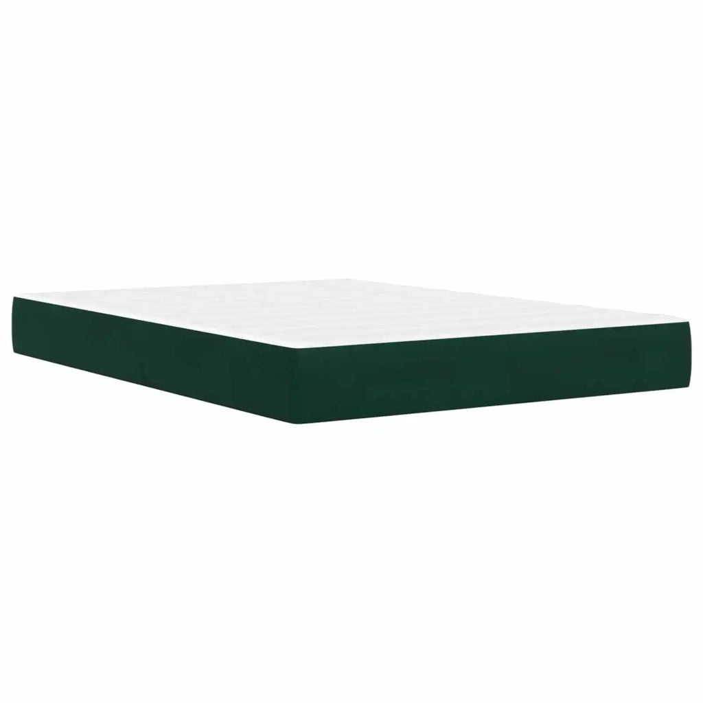 Struttura letto con materasso-Giroletto Verde Scuro 120 x 190 cm Velluto