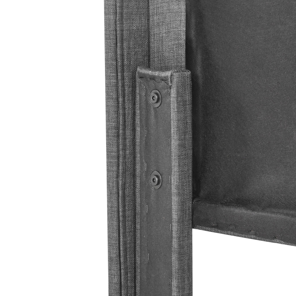 LETTO Imbottito 90x200 cm Lino Grigio con rete a doghe
