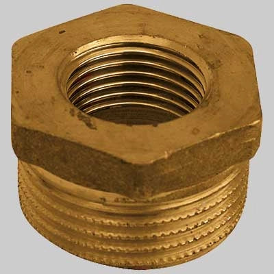 RIDUZIONE MASCHIO/FEMMINA OTTONE GIALLO  2 x 11/4     MADE IN ITALY